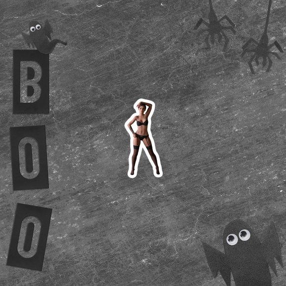 Sexy Ellie in Lingerie 3 Bubble-free stickers (Customizable) - Picture 3 of 3